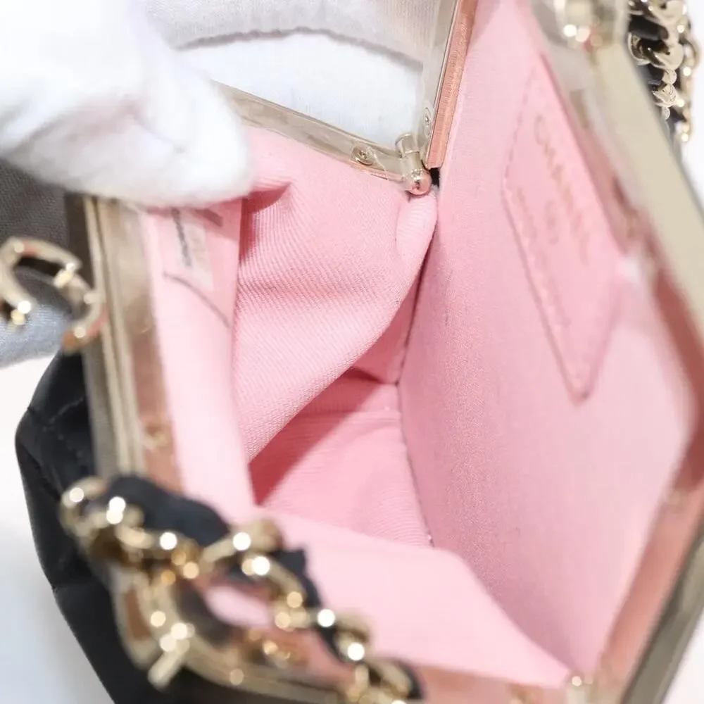Chanel Matelasse Lambskin Chain Crossbody Bag Black